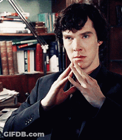Sherlock Holmes Hand Gesture GIF