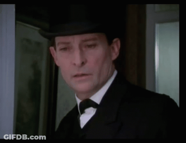 Sherlock Holmes Man In Hat Leaving GIF