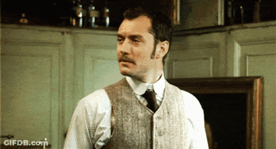 Sherlock Holmes Meeting A Friend GIF