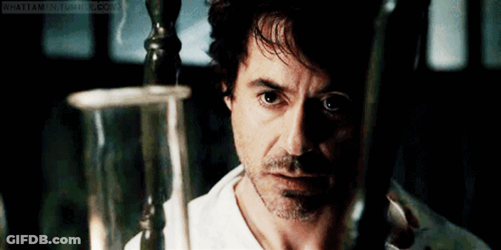 Sherlock Robert Downey Jr. Deep Thought GIF
