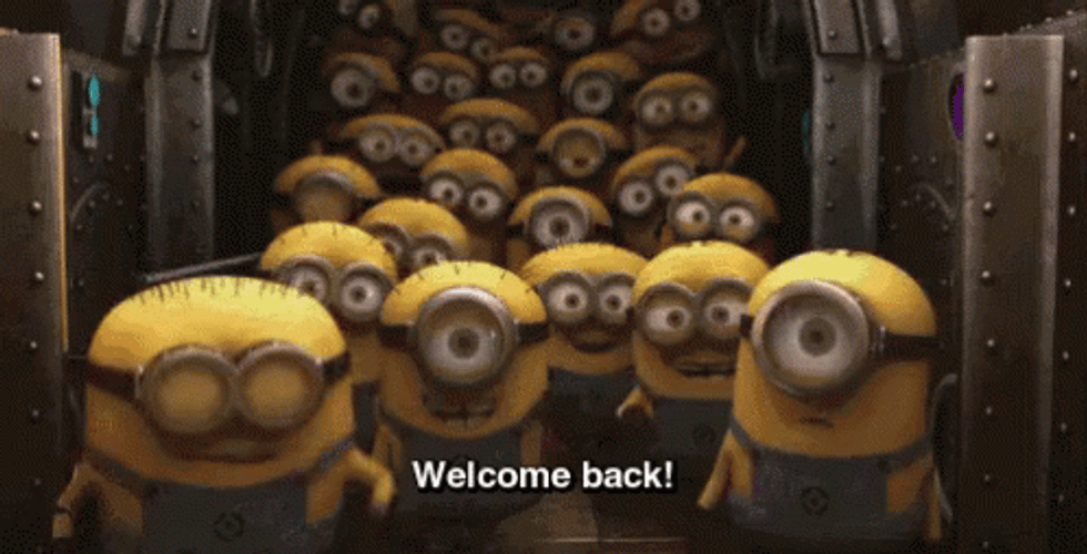 Shes Back Welcome Minions GIF