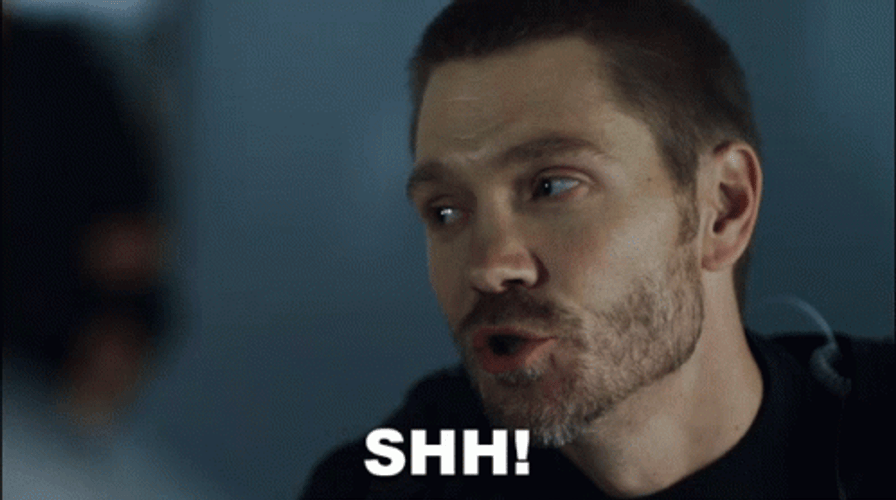 Shh Bearded Guy GIF