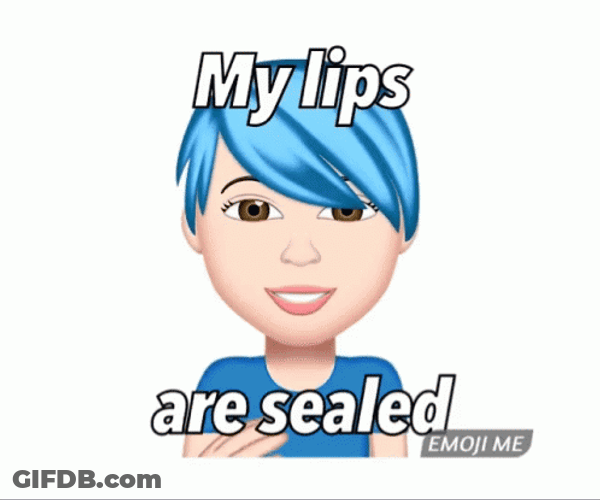 Shh Emoji Me Lips Sealed GIF