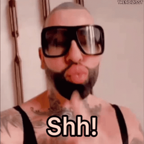 Shh Man Wearing Sunglasses GIF