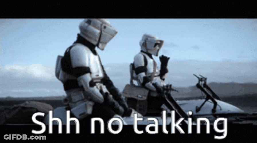 Shh No Talking Mandalorian Scout Rangers GIF