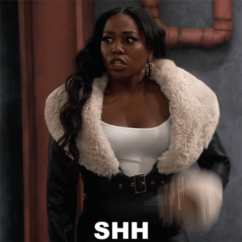 Shh Woman Finger Snap GIF