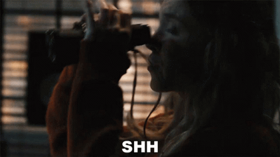 Shh Woman Using Telescope GIF