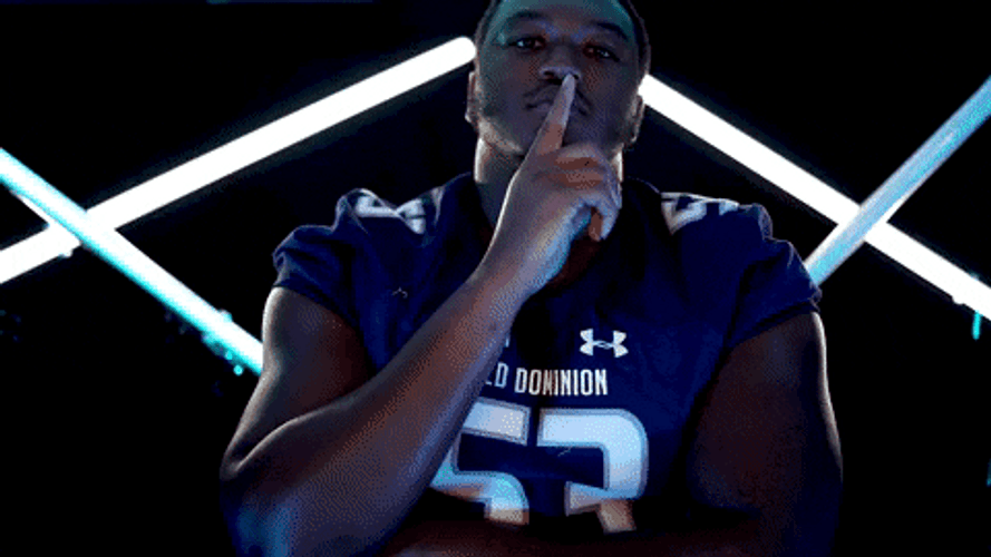 Shhh Defensive Line Old Dominion GIF