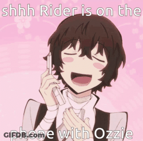 Shhh Rider On Phone With Ozzie GIF