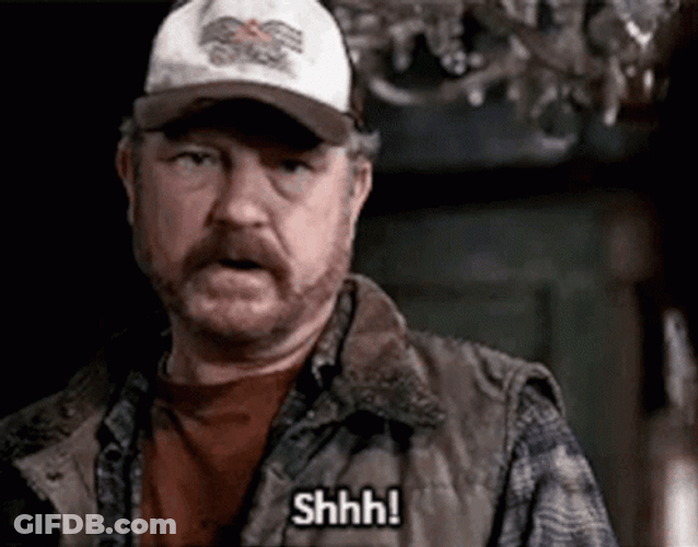 Shhh Supernatural Bobby Singer GIF