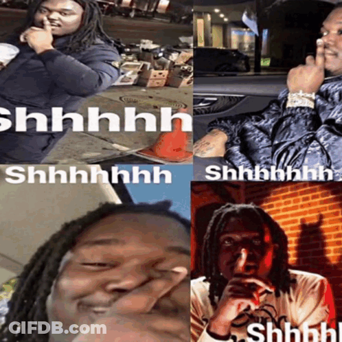 Shhhh Shhhh Shhhh Collage GIF
