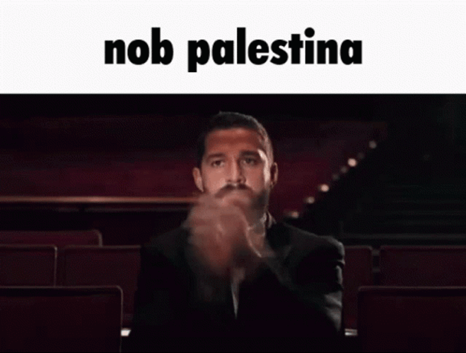 Shia Labeouf Clapping Nob Palestina GIF