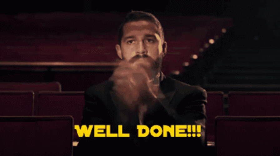 Shia Labeouf Clapping Saying Well Done GIF
