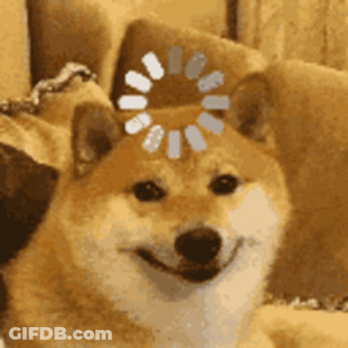 Shiba Inu Hunting Dog  Loading Fake Smile GIF