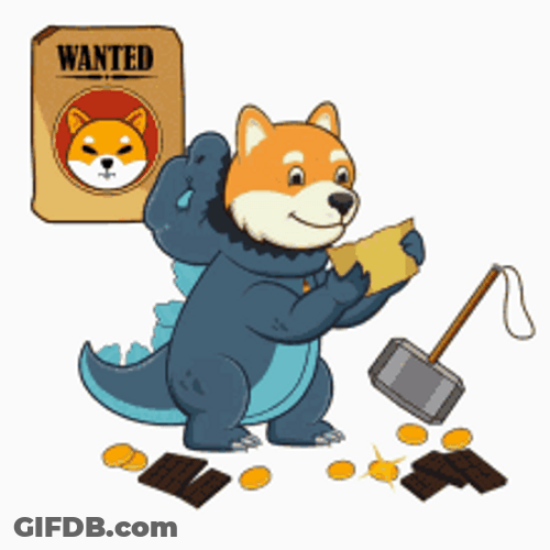 Shiba Inu Hunting Dog Wanted Hunter Money GIF