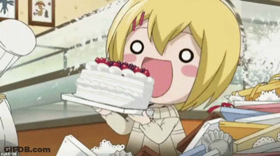 Shibasaki Roka Eating Cake GIF