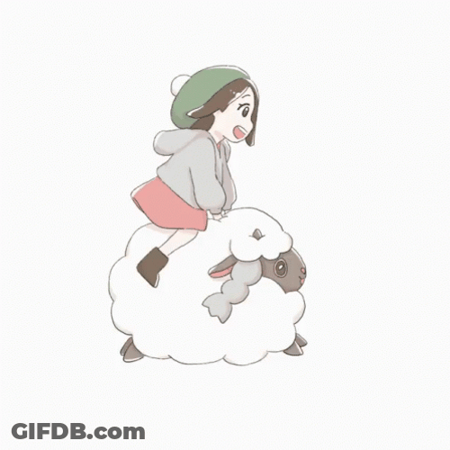 Shield Chan Rides On The Back Of Wooloo GIF