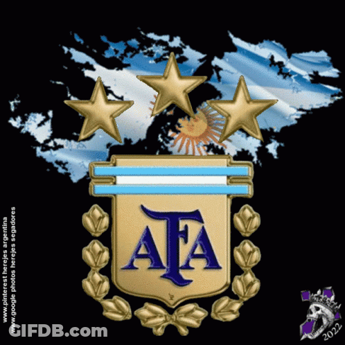 Shield With ATA Letters And Flag GIF