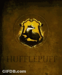 Shield With Badger And Hufflepuff GIF