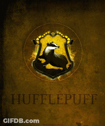 Shield With Badger And Hufflepuff GIF