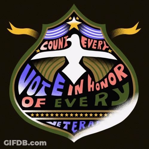 Shield With Dove And Count Every Vote GIF