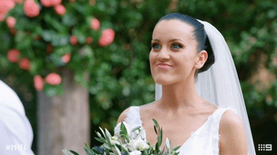 Shifty Eyes Bride GIF