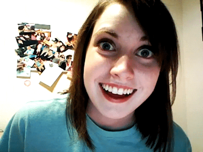Shifty Eyes Creepy Obsessed Girlfriend GIF