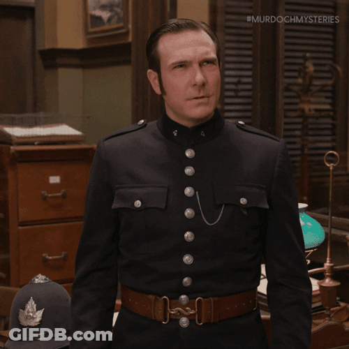 Shifty Eyes Reaction Murdoch Mysteries GIF