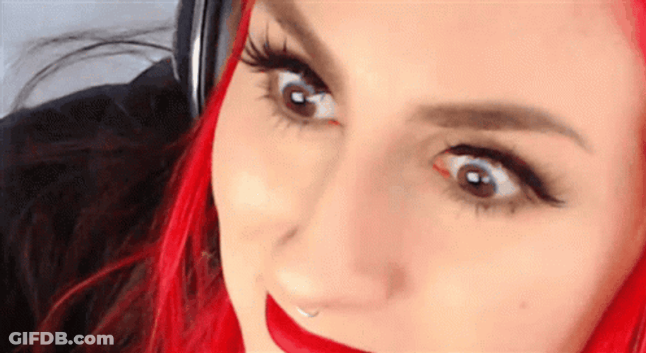 Shifty Eyes Red Hair Girl GIF