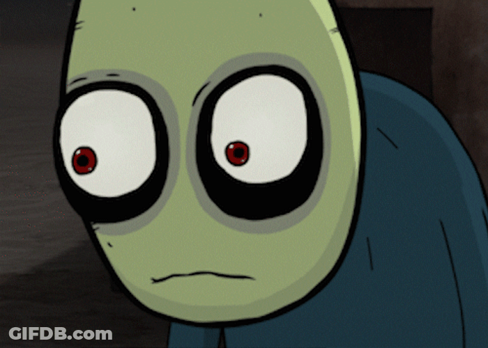 Shifty Eyes Scared Salad Fingers GIF