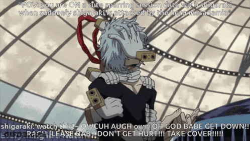 Shigaraki My Hero Academia POV Cute Sparring Session Date GIF