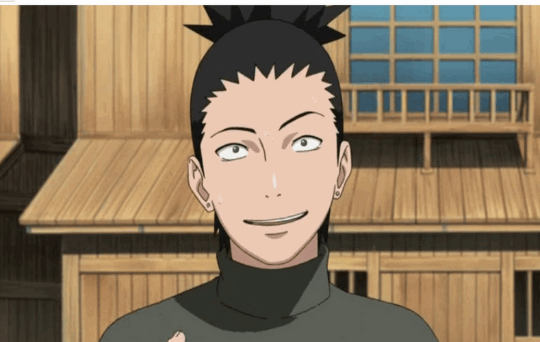 Shikamaru Nara Anime Awkward Smile GIF