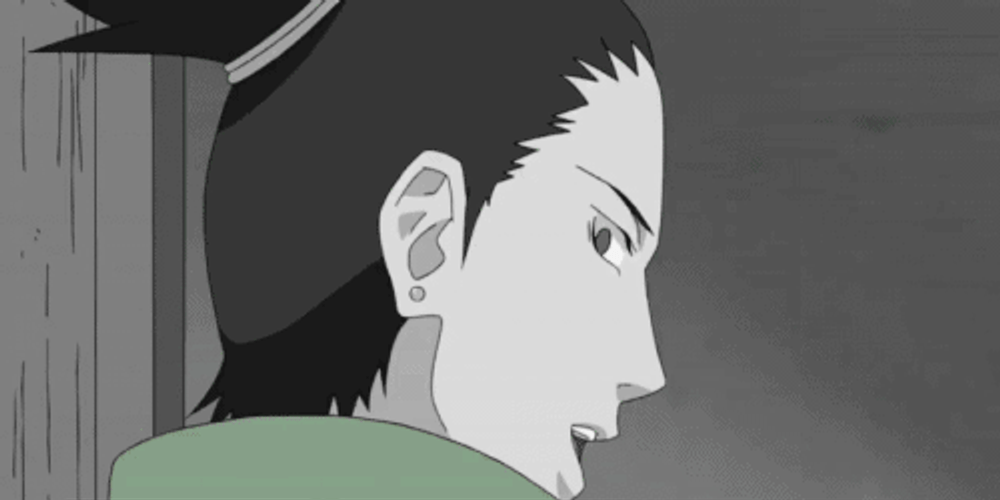 Shikamaru Nara Anime Looking Back GIF