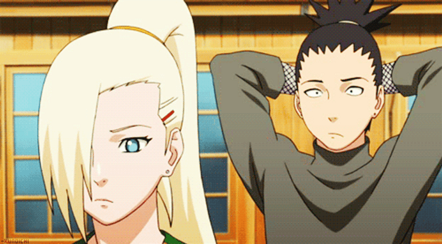 Shikamaru Nara Ino Yamanaka Blushing GIF