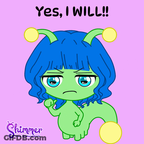 Shimmer Glowworm Saying Yes I Will GIF