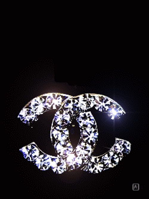 Shimmering Diamond Chanel Logo GIF