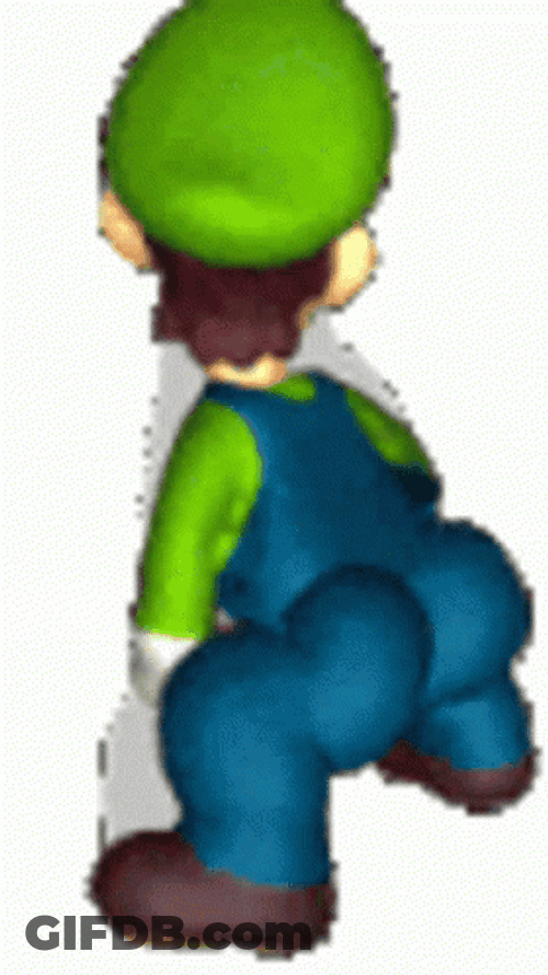 Shimmering Luigi Twerk Dance GIF