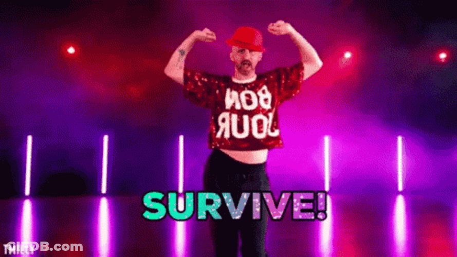 Shimmering Survive Caption Sassy Dancing GIF