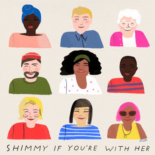 Shimmy Im With Her Animated Women GIF