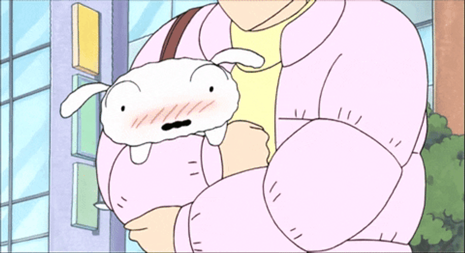 Shin Chan Cute Cuddling Pet GIF