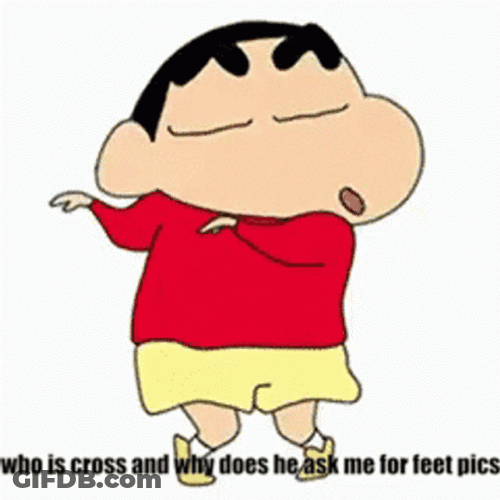 Shin Chan Funny Hand Wave Moves GIF