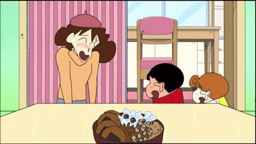 Shin Chan Misae Explaining The Kids GIF