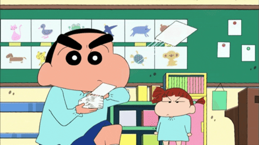Shin Chan Shinnosuke Nohara Flashing Cards GIF