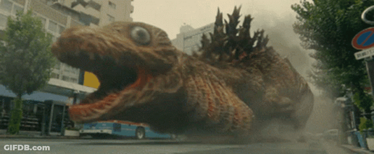 Shin Godzilla Crawling On The Ground GIF