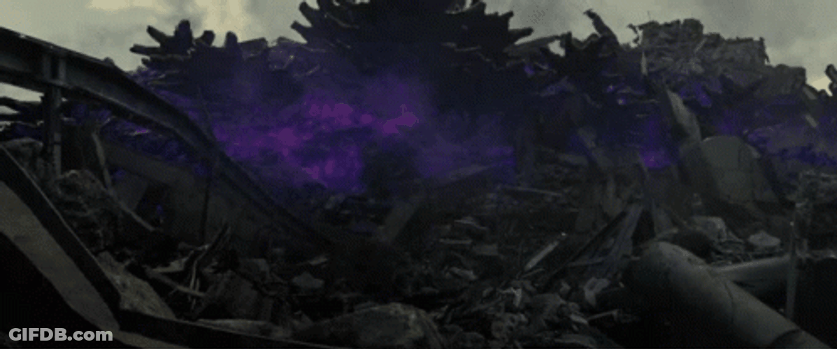 Shin Godzilla Creating Mayhem In City GIF