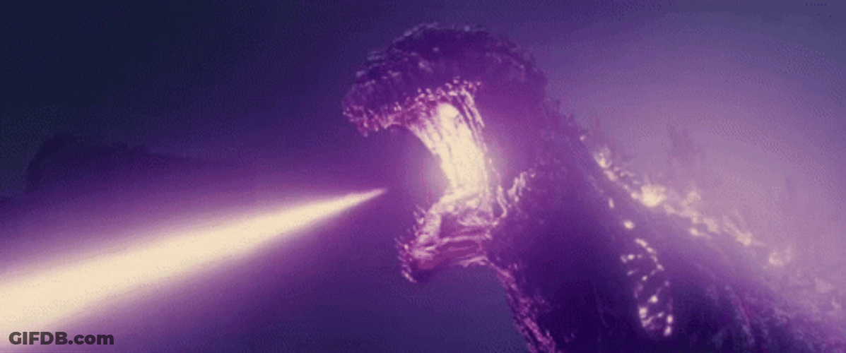 Shin Godzilla Releasing Massive Flames GIF