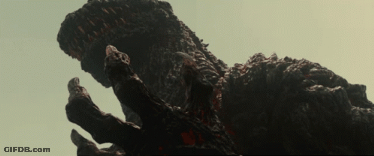 Shin Godzilla Showing Clenched Hand GIF