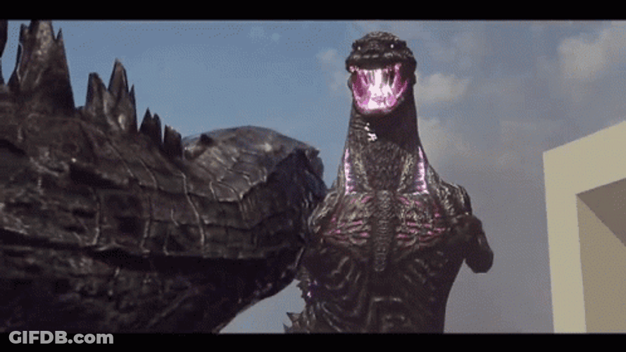 Shin Godzilla Spitting Fire GIF