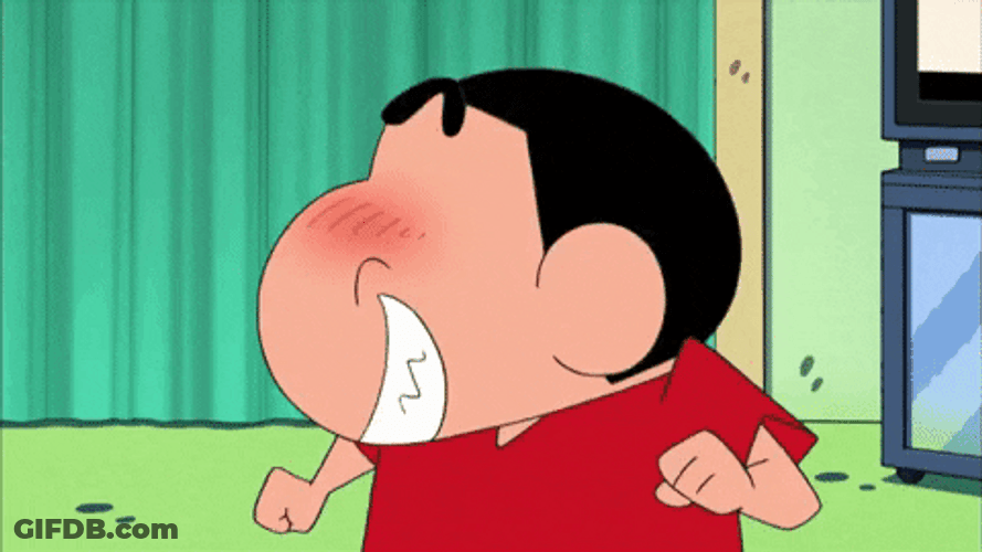 Shinchan Blushing Dance GIF