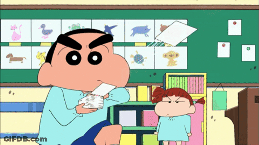 Shinchan Card Shuffling GIF
